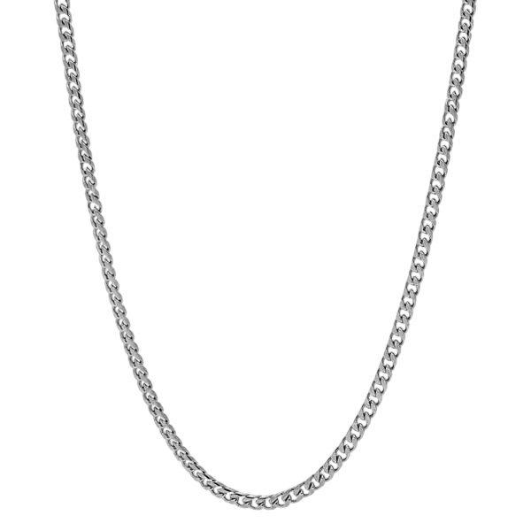 King Ice 3mm Miami Cuban Link Chain - White Gold - WHITE GOLD